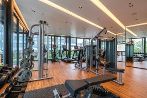 清迈清迈美利亚酒店 (Melia Chiang Mai)的大楼内带有氧器材的健身房