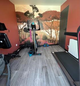 Posilňovňa alebo fitness centrum v ubytovaní Villa l'Hermitage Piscine Sauna Fitness Deauville