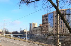 Nespecifikovaný výhled na destinaci Charkov nebo výhled na město při pohledu z apartmánu