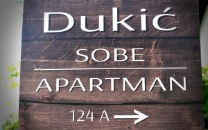 Certifikát, hodnocení, plakát nebo jiný dokument vystavený v ubytování Guest House Family Dukić