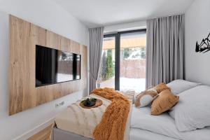 Telewizja i/lub zestaw kina domowego w obiekcie Apartament Morskie Oko Odkryj Zakopane