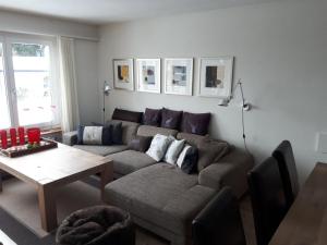 sala de estar con sofá y mesa en Apartment Casa Selva Hauggaard by Interhome, en Valbella