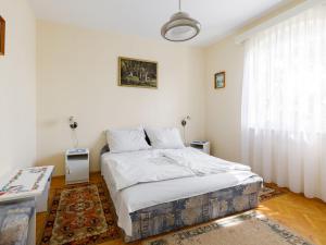 Schlafzimmer mit einem Bett und einem Fenster in der Unterkunft Apartment Bella 02 by Interhome in Balatonlelle
