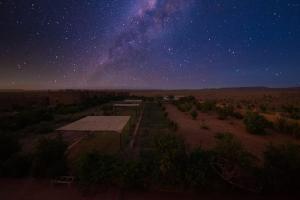 a starry night with a sky filled with stars at Ecolodge l'île de Ouarzazate in Ouarzazate