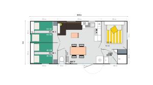 Plán poschodí v ubytovaní MOBIL-HOME Parc des Allais