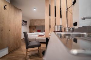 Köök või kööginurk majutusasutuses Garnì Piz da L'Ander
