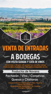 un flyer pour un festival du vin avec un paysage dans l'établissement Apartamentos La Atalaya, à Olite