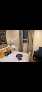 Säng eller sängar i ett rum på Exclusive apartment in Bristol