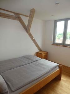 a bedroom with a bed and a window at Apartments in Fischbach bei Dahn - Pfälzerwald 42914 in Fischbach