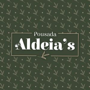 ein Plakat für ein Fest in pokoloba albertas mit Blättern in der Unterkunft Pousada Aldeia's in Aragarças
