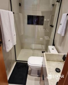 Koupelna v ubytování Flat super luxo com 2 suítes no Manatee - Patacho - Milagres - AL