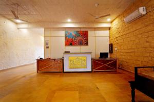 a large room with a painting on the wall at Surya-Ansh Desert Wellness Resort in Chhilro