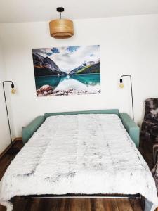 Postel nebo postele na pokoji v ubytování T2 confortable 31m2 piscine terrasse vue dégagée montagne