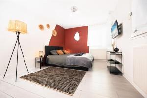 Postel nebo postele na pokoji v ubytování L'Alto - Toulousecozyflat - Centre- Parking - Métro