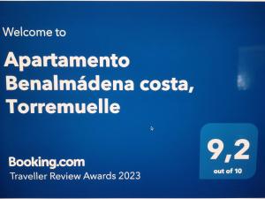 Certifikát, ocenenie alebo iný dokument vystavený v ubytovaní Apartamento Benalmádena costa, Torremuelle