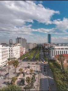 Γενική άποψη της πόλης Τύνιδα ή θέα της πόλης από  αυτό το διαμέρισμα