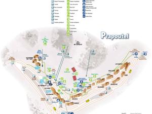 mapa atrakcji Puerto Vallarta w obiekcie Charmant 2 pièces au pied des pistes avec balcon et casier à skis - FR-1-557-78 w mieście Les Adrets +3 zdjęcia
