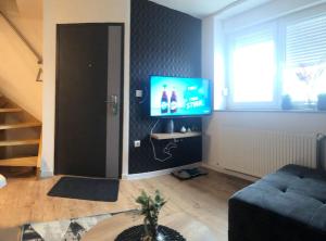 Televízia a/alebo spoločenská miestnosť v ubytovaní Matea's apartment