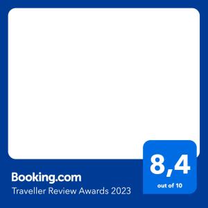 uma imagem do ecrã de prémios de comentários de viagens em Chalet in Toskana Viareggio Italie nabij Zee, Strand, Airconditioning, Zwembad, Wifi em Viareggio