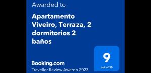 Sijil, anugerah, tanda atau dokumen lain yang dipamerkan di Apartamento Viveiro, Terraza, 2 dormitorios 2 baños, piscina, parking, tenis