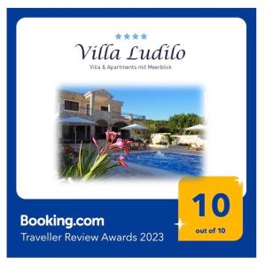 catálogo de una villa dubula con piscina en Villa Ludilo mit 4 Apartments in Poljica - Marina bei Trogir Split, en Poljica
