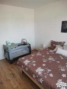 Łóżko lub łóżka w pokoju w obiekcie Apartman Varea