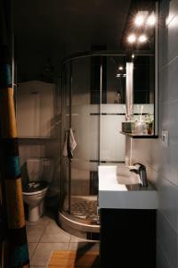 カヴァイヨンにあるハミングバードのバスルーム(シャワー、洗面台、トイレ付)