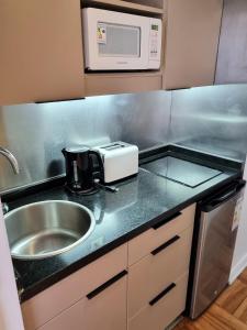 Dapur atau dapur kecil di Heidelberg Haus Apart Hotel