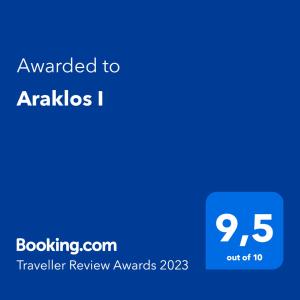 Сертификат, награда, табела или друг документ на показ в Araklos I