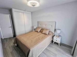 Postel nebo postele na pokoji v ubytování Апартамент с 1 спальней Playa la Tejita H