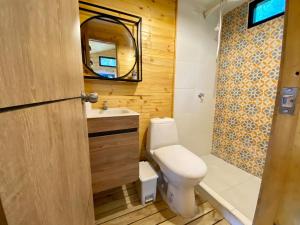 Koupelna v ubytování El Hostel Granjero