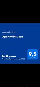 una captura de pantalla del sitio web actualizado para nombramientos en Apartment Jazz, en Konstancin-Jeziorna