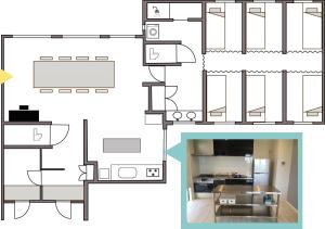 Půdorys ubytování Guesthouse ORI ORI