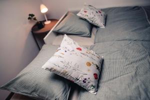 Postel nebo postele na pokoji v ubytování Apartmán Podkroffka