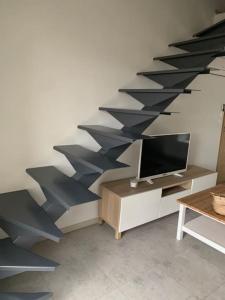 TV a/nebo společenská místnost v ubytování Appartement neuf avec Spa