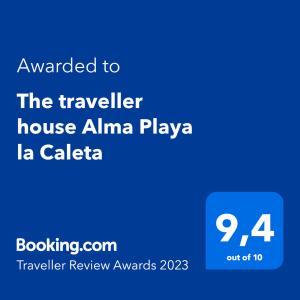 Certifikát, ocenenie alebo iný dokument vystavený v ubytovaní Alma Playa la Caleta Grupo AC Gestion