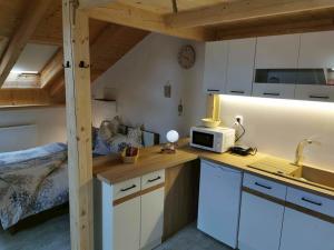 Apartmány Nová duha Vavřinec 주방 또는 간이 주방