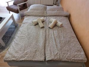 Katil atau katil-katil dalam bilik di Apartman Centar