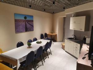 Nhà bếp/bếp nhỏ tại Apartamentai Pirtis Šnipė