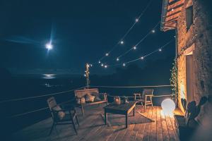 Balkon lub taras w obiekcie Eco lodge Carbonaccio