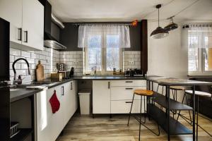 Kuchyňa alebo kuchynka v ubytovaní Apartmány Pod Šerákem