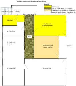 un diagrama de bloque de un edificio en Modernes und gemütliches Designerzimmer, en Langensteinbach