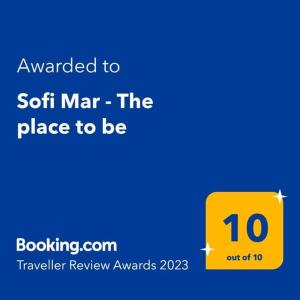 Certifikát, ocenenie alebo iný dokument vystavený v ubytovaní Sofi Mar - Plomari - The place to be