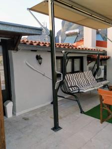 A balcony or terrace at Best view of Meteora in ''Stavros home''