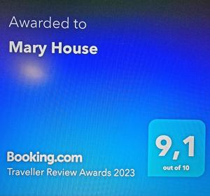 Certyfikat, podpis lub inny dokument wystawiony w obiekcie Mary House