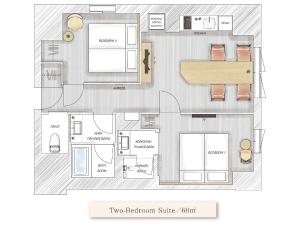 a drawing of a floor plan of a house at MIMARU SUITES Tokyo Asakusa in Tokyo