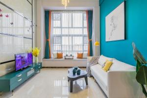 Posezení v ubytování Lavendar Duplex Apartment