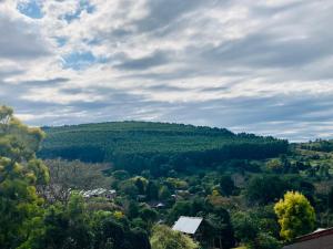 a view of a hill with trees and houses at Su Casa Chase Valley VA in Pietermaritzburg