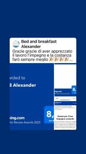 ナポリにあるB&B Alexanderの携帯電話のスクリーンショット(ベッド&ブレックファーストのスクリーンショット付)