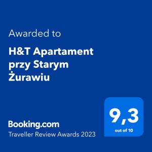 Certifikát, ocenenie alebo iný dokument vystavený v ubytovaní H&T Old Town Szeroka 77